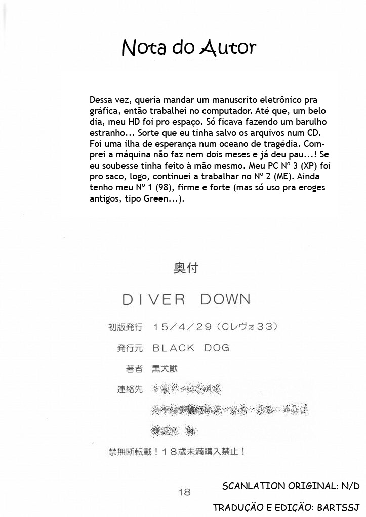 (CR33) [BLACK DOG (Kuroinu Juu)] Diver Down (Bishoujo Senshi Sailor Moon) [Portuguese] 