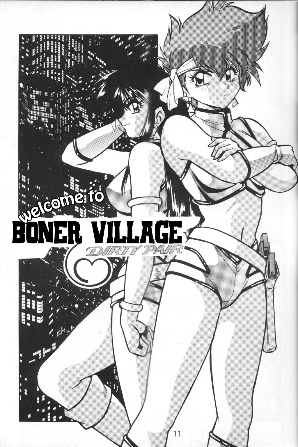 (C53) [Studio Katsudon (Manabe Jouji)] Boner Village | Imasara Dirty Pair Vol.2 (Dirty Pair) [English] [Rewrite] (C53) [スタジオかつ丼 (真鍋譲治)] いまさらダーティペア2 (ダーティーペア) [英訳]