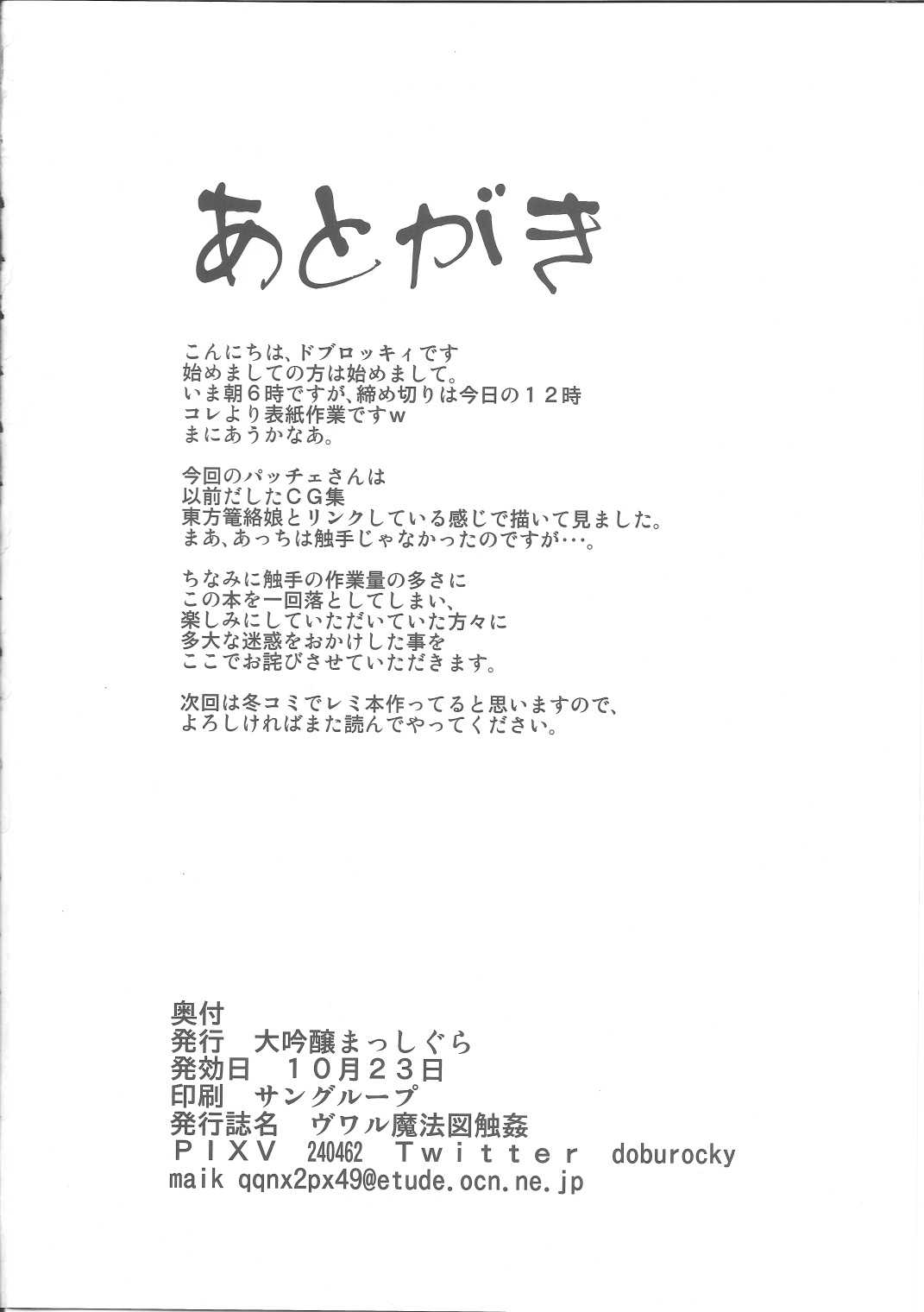 [Daiginjou Masshigura (Doburocky)] Voile Mahou-zu Sawa Kan (Touhou Project) [大吟醸まっしぐら (ドブロッキィ)] ヴワル魔法図触姦 (東方Project)