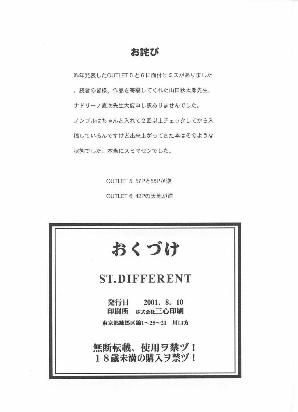 [St. Different] Outlet 8 (Sakura Taisen 3: Pari wa Moete iru ka?) [ST.DIFFERENT] Outlet 8 (サクラ大戦３　～巴里は燃えているか～)